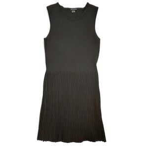 Theory black wool sleeveless mini dress